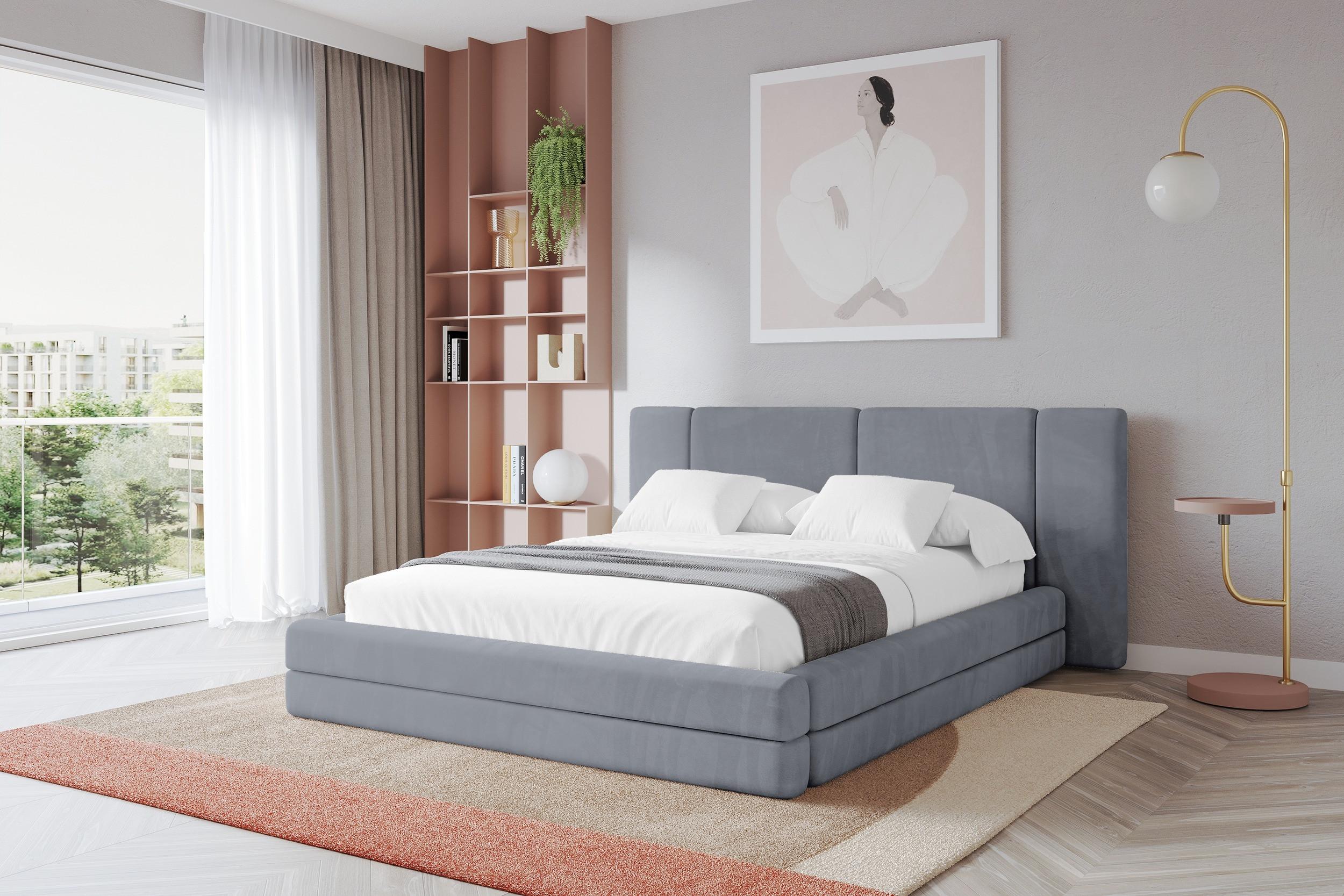 Boxbett ohne Matratze - TEVO 120x200 Grau
