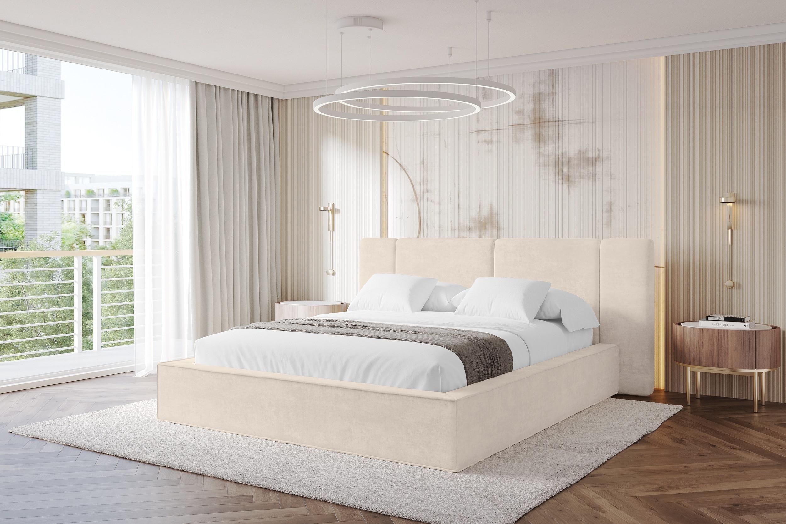 Bett mit Matratze H3/H4 - RIVO 120x200 Beige
