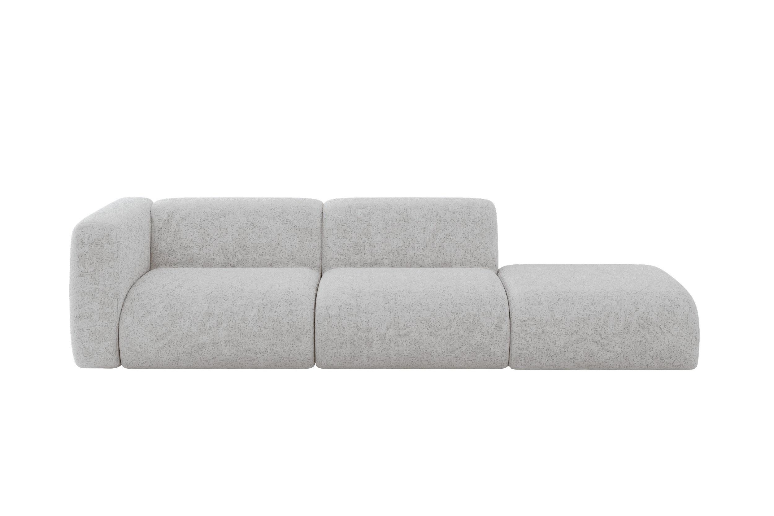 wohnli-moebel-suche-800002004243 Wohnli Möbelsuche - SOFA Ottomane Links MIRA-S3 296x89x70 Grau Velours