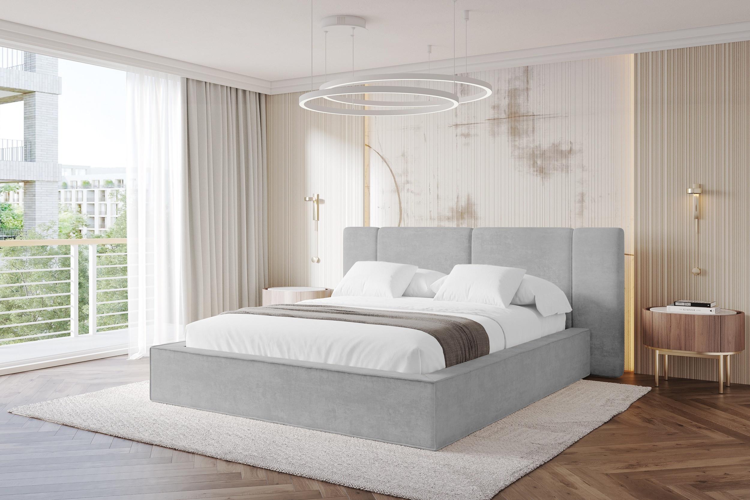 Boxbett ohne Matratze - RIVO 160x200 Grau