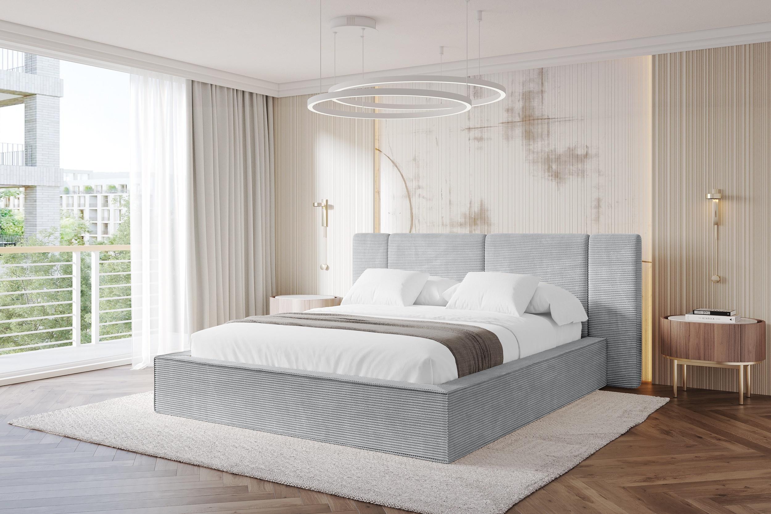 Boxbett ohne Matratze - RIVO 140x200 Grau