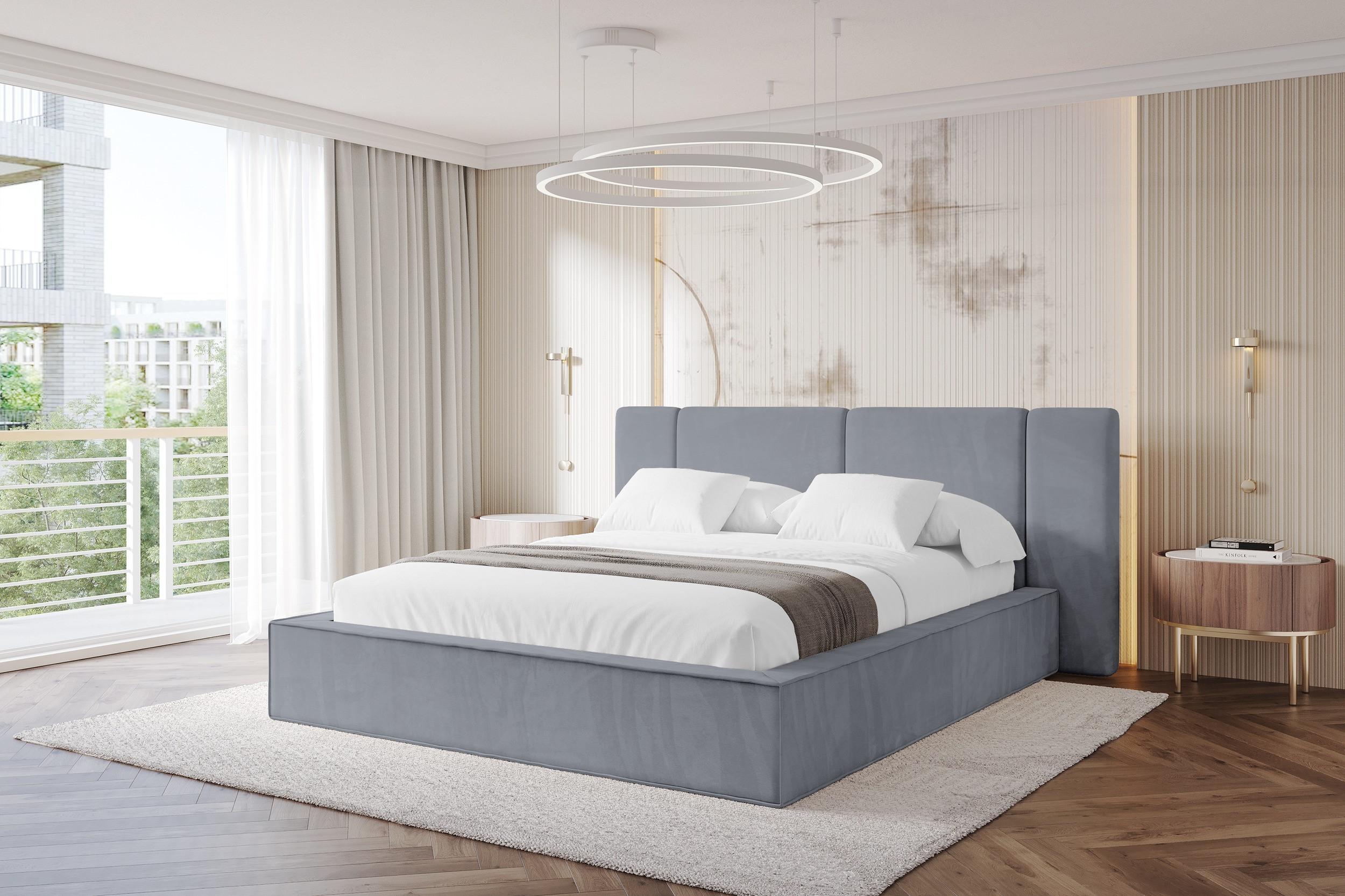 Boxbett ohne Matratze - RIVO 140x200 Grau