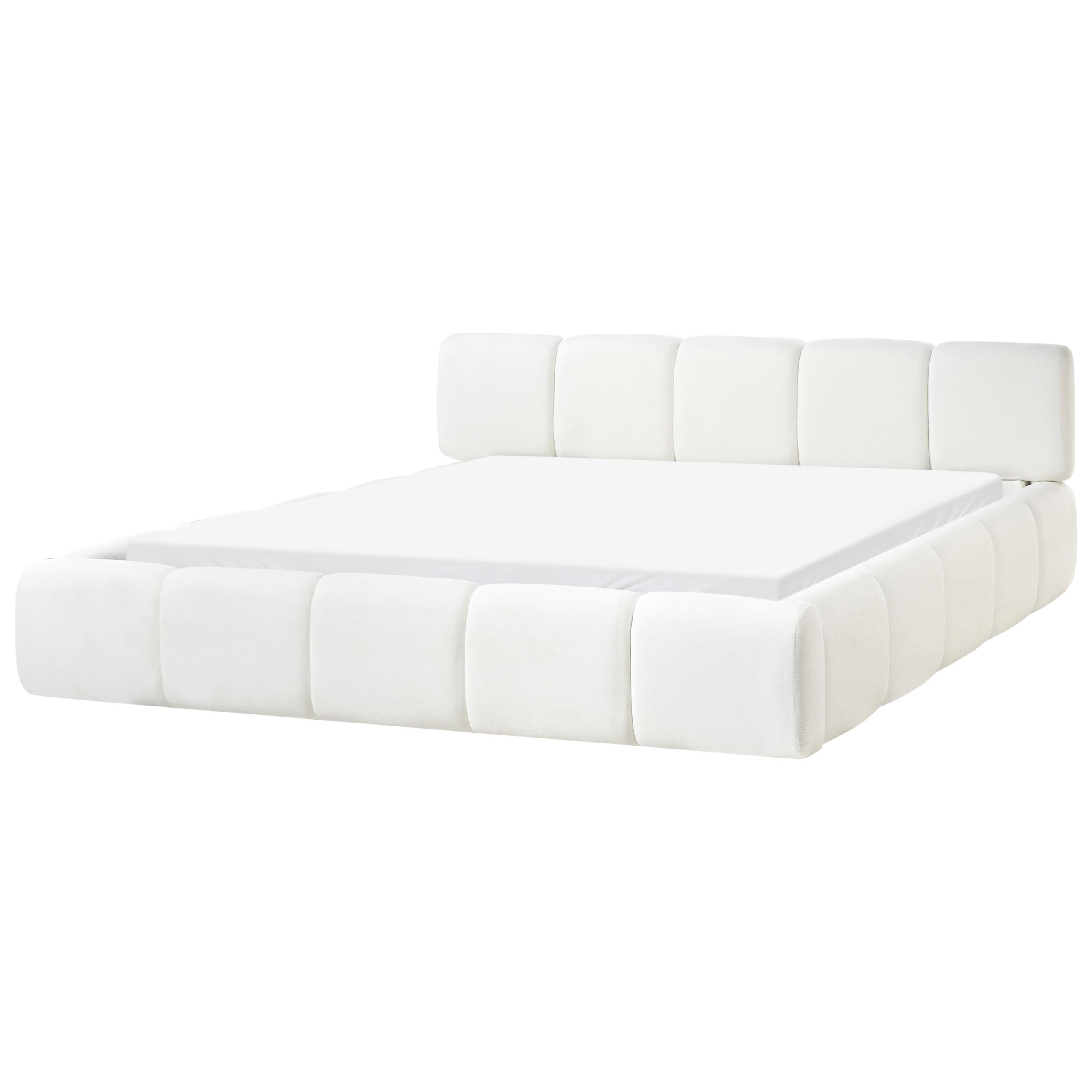 Wohnli Möbelsuche - BETT mit Lattenrost 180/200 Stoff Cremeweiß Orville