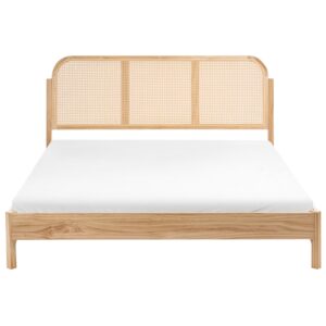 wohnli-moebel-suche-800002004658-1 BETT mit Lattenrost 160/200 Kiefernholz Hellbraun Archail Holz Beliani Möbel > Betten Braun