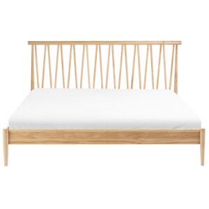 BETT mit Lattenrost 180/200 Kiefernholz Hellbraun Urdos Holz Beliani Möbel > Betten Braun