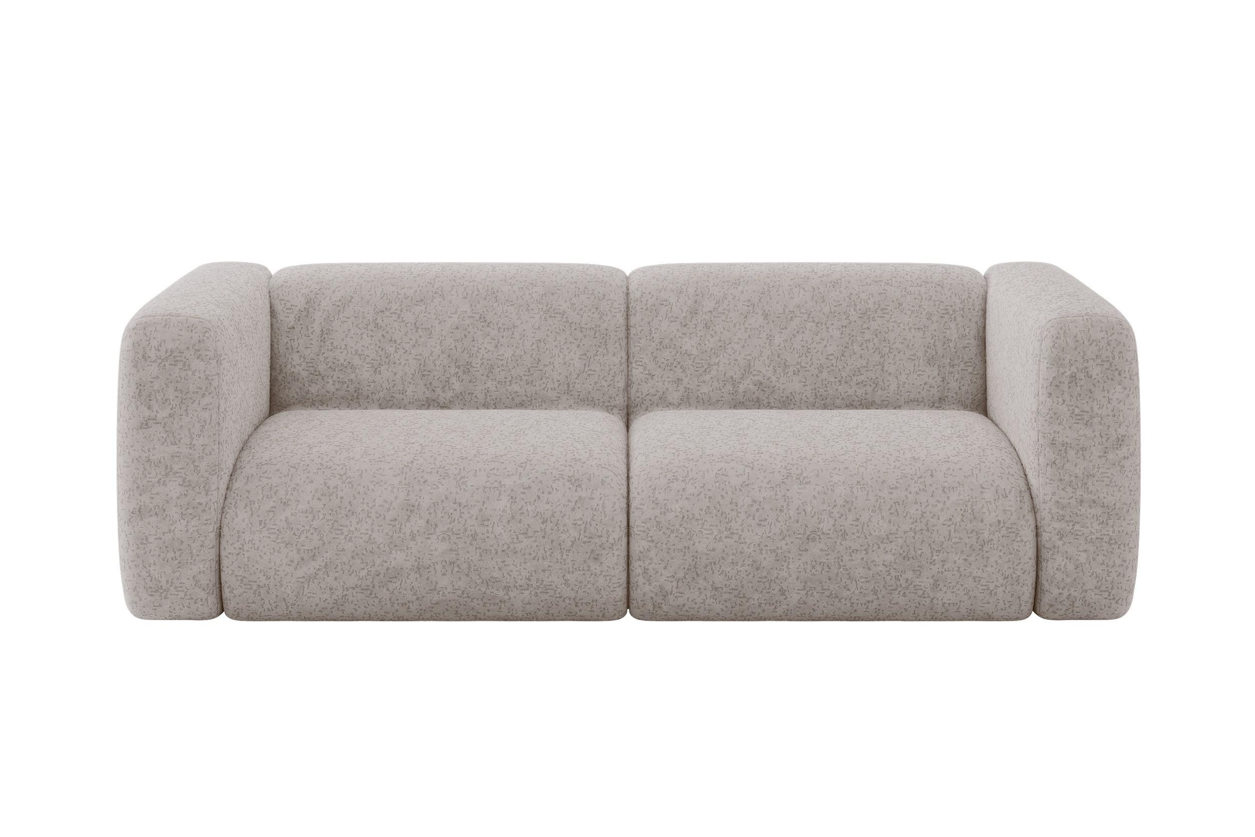 Wohnli Möbelsuche - MODULARES Sofa 2-SITZER MIRA-S1 228x89x70 Hellgrau cm Velours