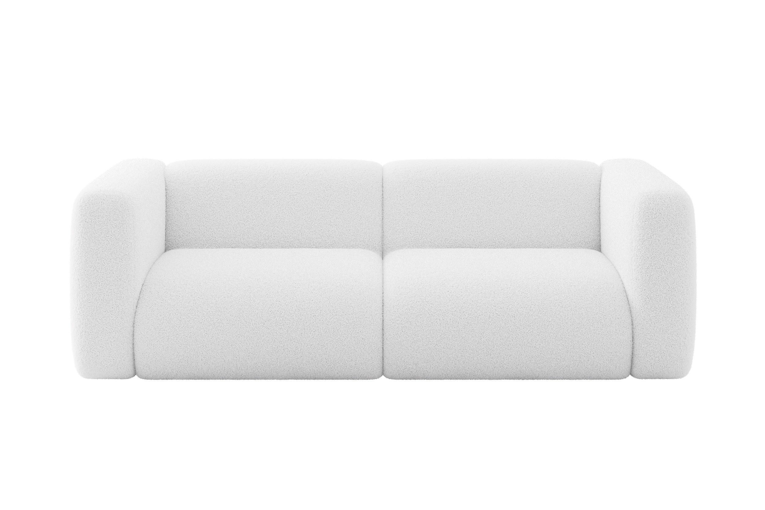 Wohnli Möbelsuche - MODULARES Sofa 2-SITZER MIRA-S1 228x89x70 Weiß cm Bouclé