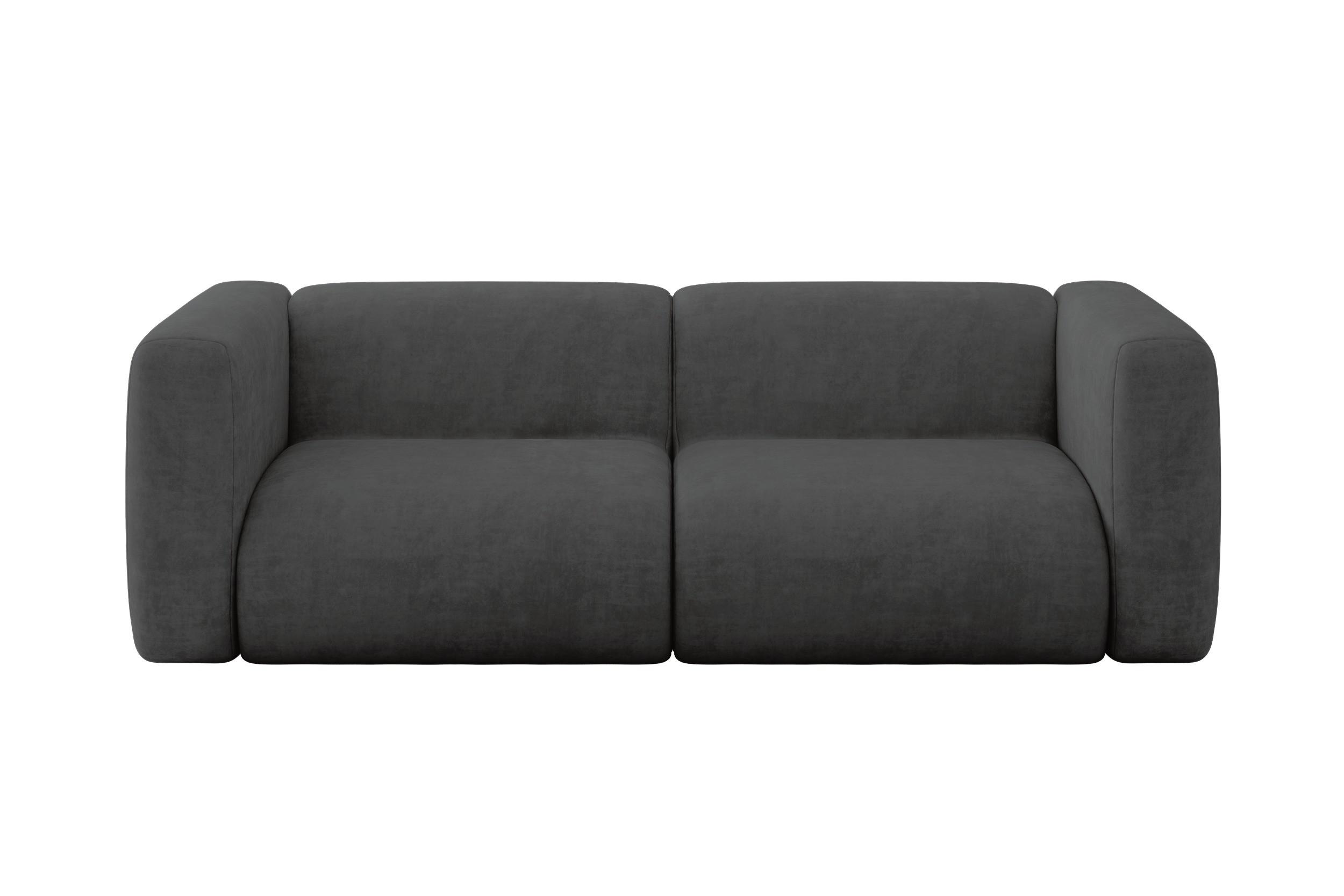 wohnli-moebel-suche-800002004722 Wohnli Möbelsuche - MODULARES Sofa 2-SITZER MIRA-S1 228x89x70 Dunkelgrau cm Velours