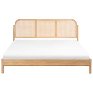 wohnli-moebel-suche-800002004737-1 BETT mit Lattenrost 180/200 Kiefernholz Hellbraun Archail Holz Beliani Möbel > Betten Braun