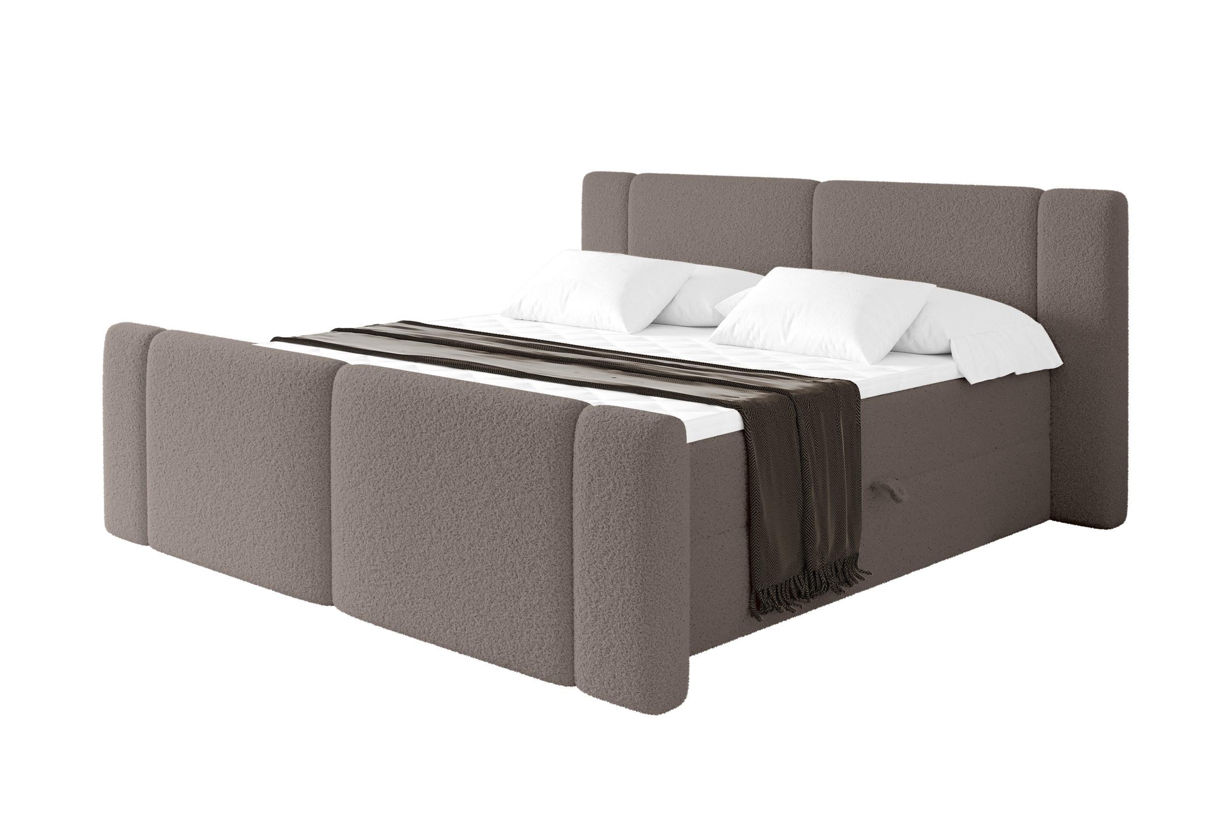 Wohnli Möbelsuche - BOXBETT mit Matratze H4 - EVON Zanozek - 180x200 cm Braun