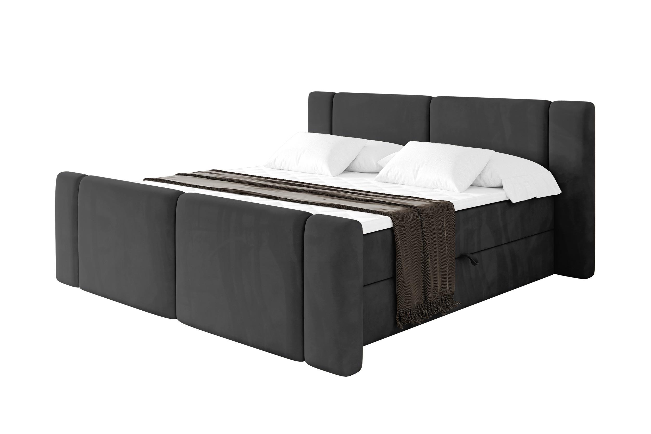wohnli-moebel-suche-800002004785 Wohnli Möbelsuche - BOXBETT mit Matratze H4 - EVON Zanozek - 180x200 cm Schwarz