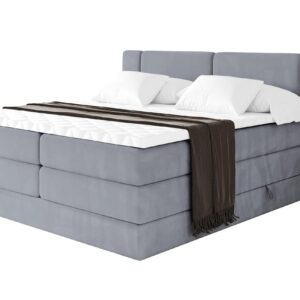wohnli-moebel-suche-800002004954 Wohnli Möbelsuche - BOXSPRINGBETT mit Matratze H3/H4 - EVON KING - 180x200 cm Grau