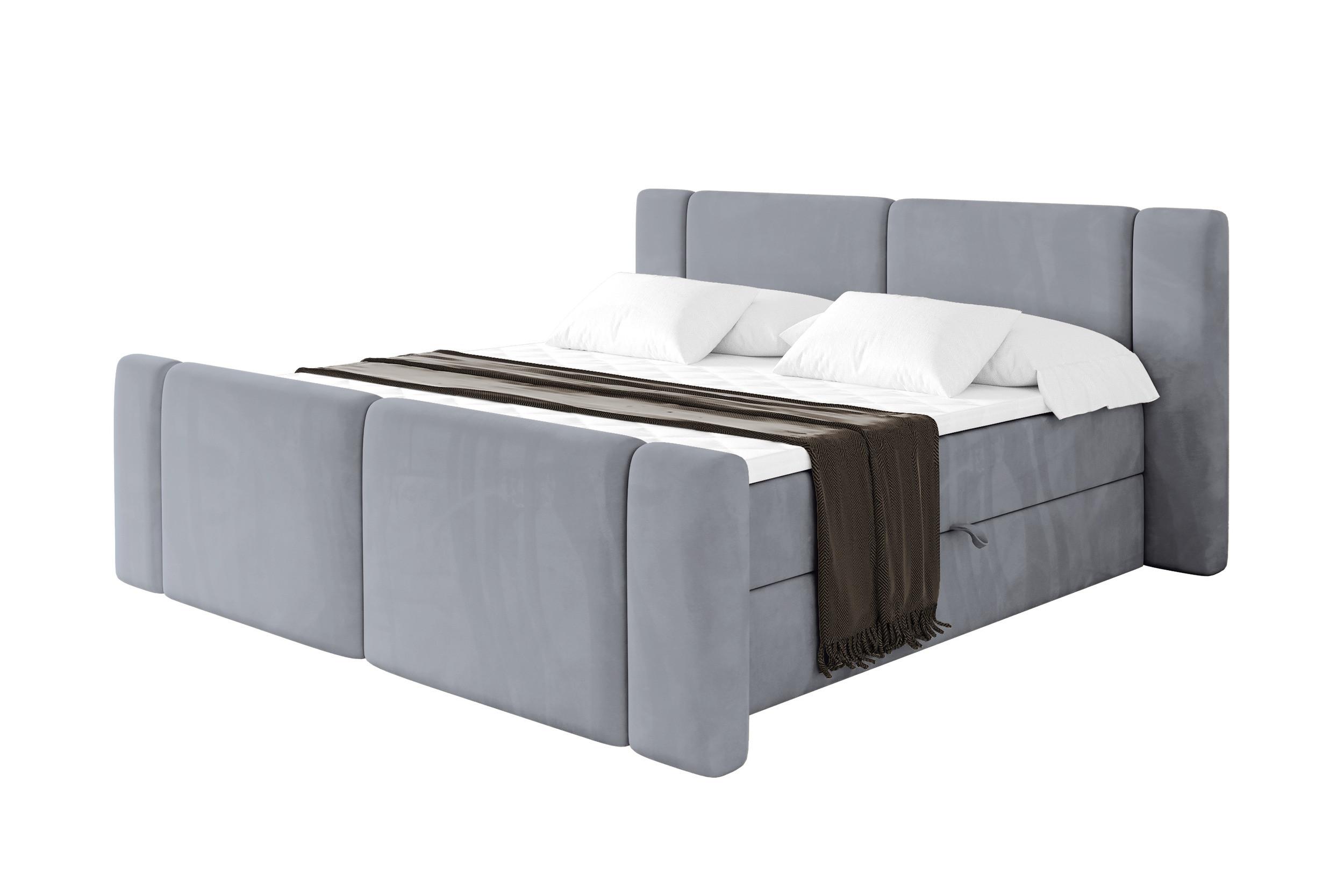wohnli-moebel-suche-800002004974 Wohnli Möbelsuche - BOXBETT mit Matratze H3 - EVON Zanozek - 200x200 cm Grau