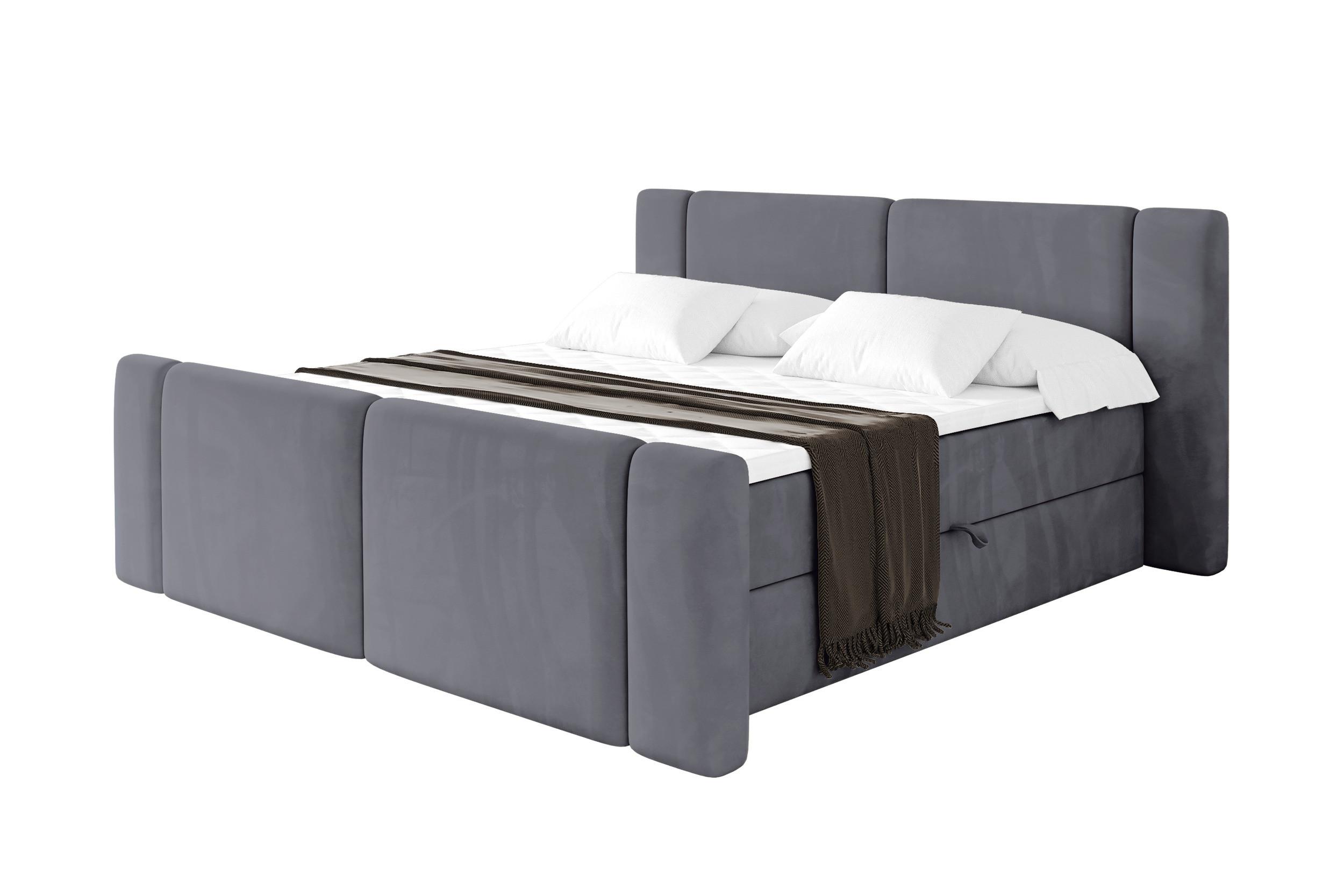 wohnli-moebel-suche-800002004997 Wohnli Möbelsuche - BOXBETT mit Matratze H3 - EVON Zanozek - 200x200 cm Dunkelgrau