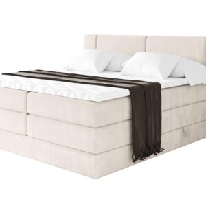 wohnli-moebel-suche-800002005023 Wohnli Möbelsuche - BOXSPRINGBETT mit Matratze H3/H4 - EVON KING - 200x200 cm Beige