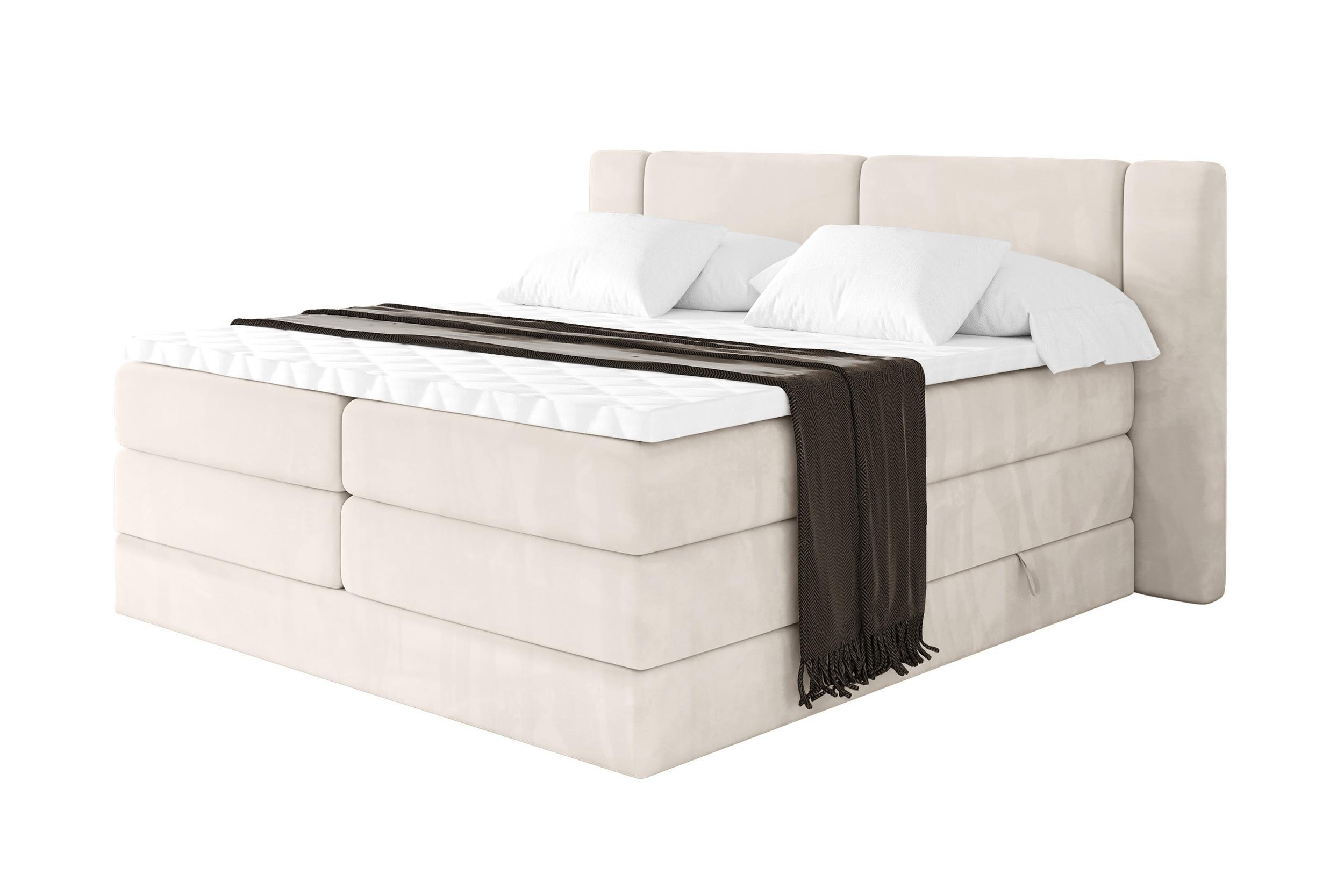 wohnli-moebel-suche-800002005023 Wohnli Möbelsuche - BOXSPRINGBETT mit Matratze H3/H4 - EVON KING - 200x200 cm Beige