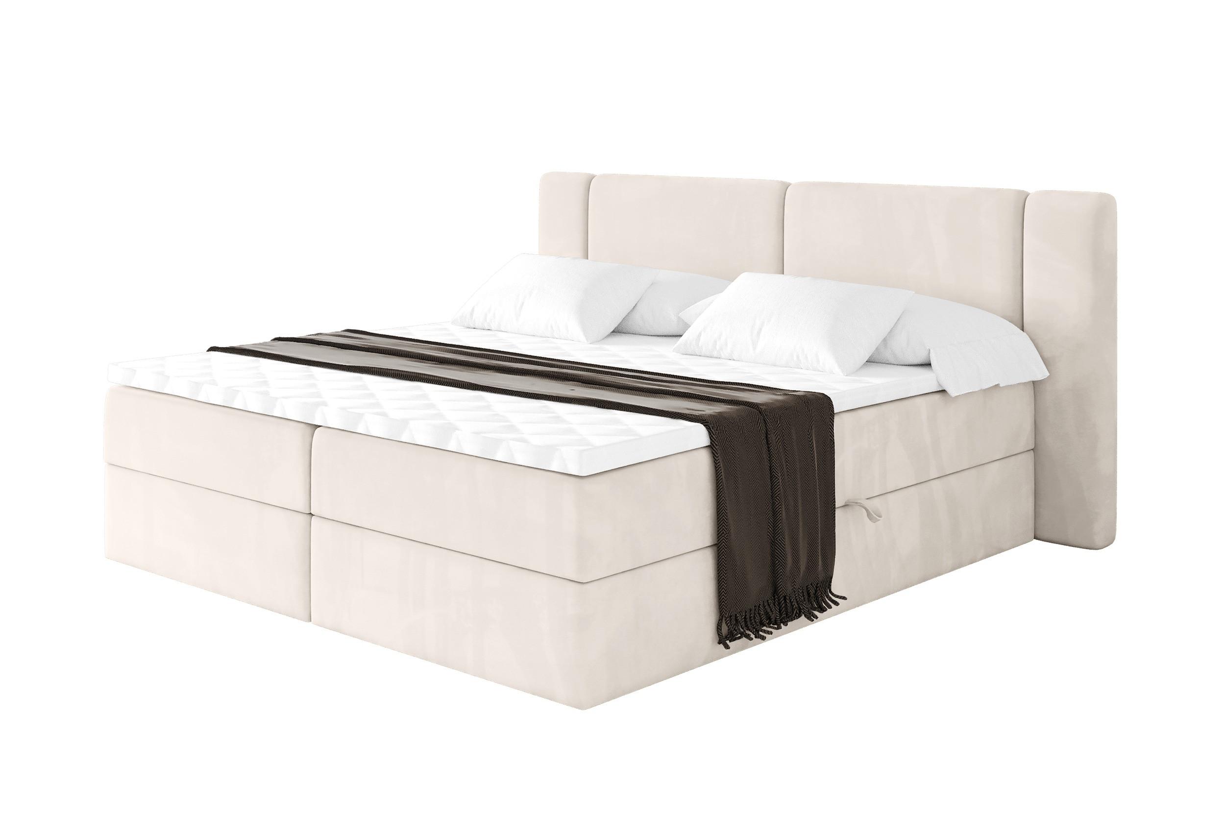 Wohnli Möbelsuche - BOXBETT mit Matratze H4 - EVON - 120x200 cm Beige