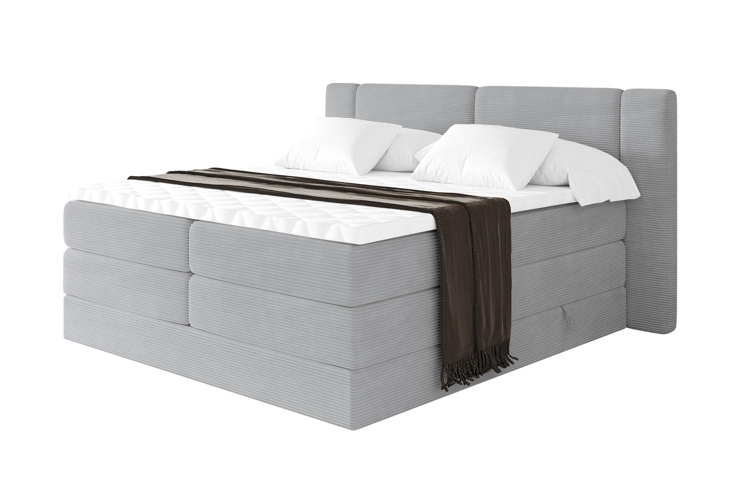 wohnli-moebel-suche-800002005050 Wohnli Möbelsuche - BOXSPRINGBETT mit Matratze H3/H4 - EVON KING - 180x200 cm Grau