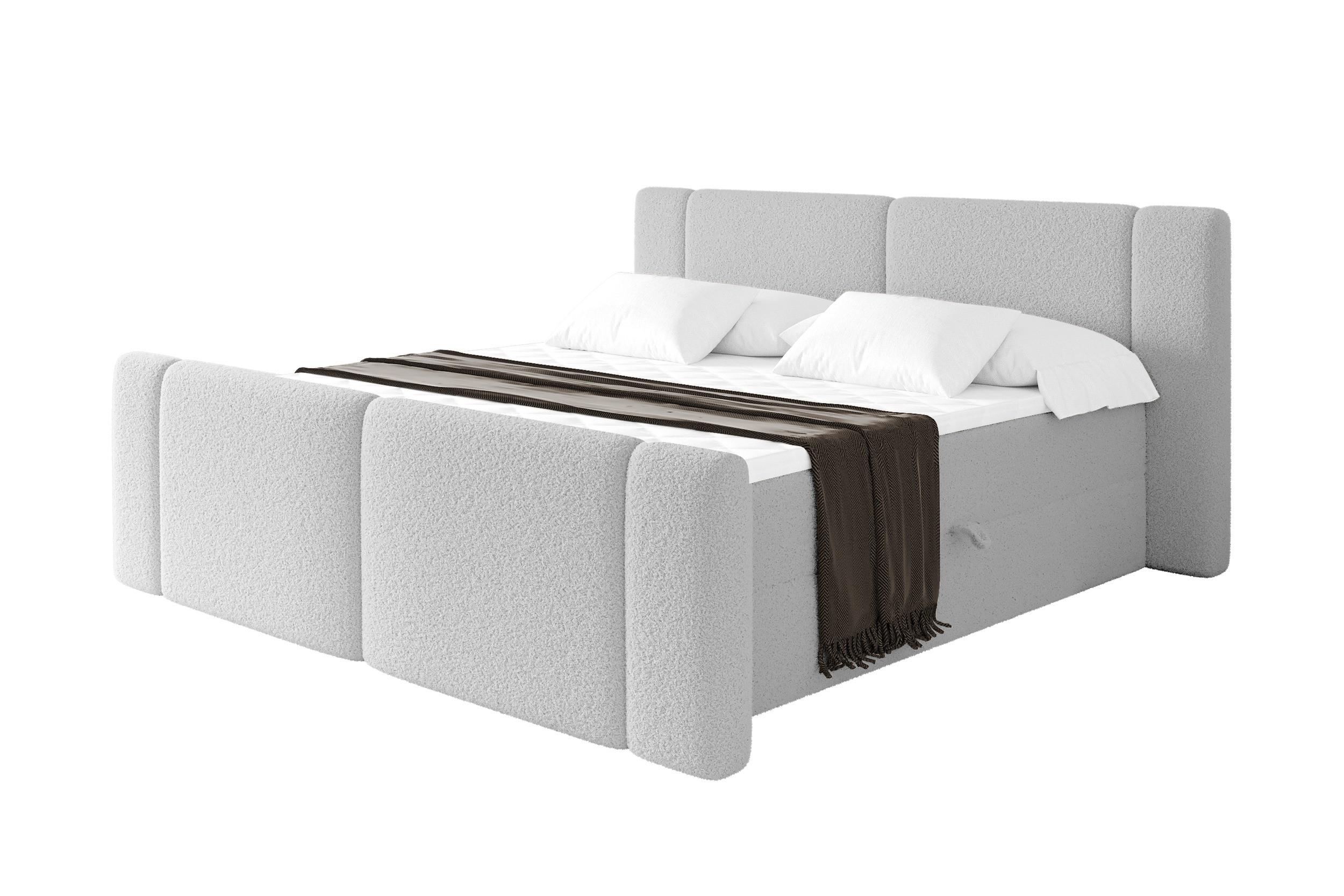 wohnli-moebel-suche-800002005067 Wohnli Möbelsuche - BOXBETT mit Matratze H4 - EVON Zanozek - 200x200 cm Hellgrau