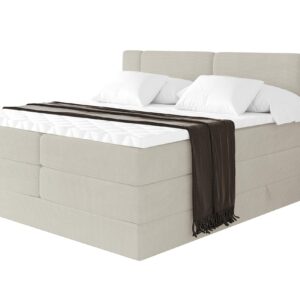 wohnli-moebel-suche-800002005119 Wohnli Möbelsuche - BOXSPRINGBETT mit Matratze H3/H4 - EVON KING - 200x200 cm Creme