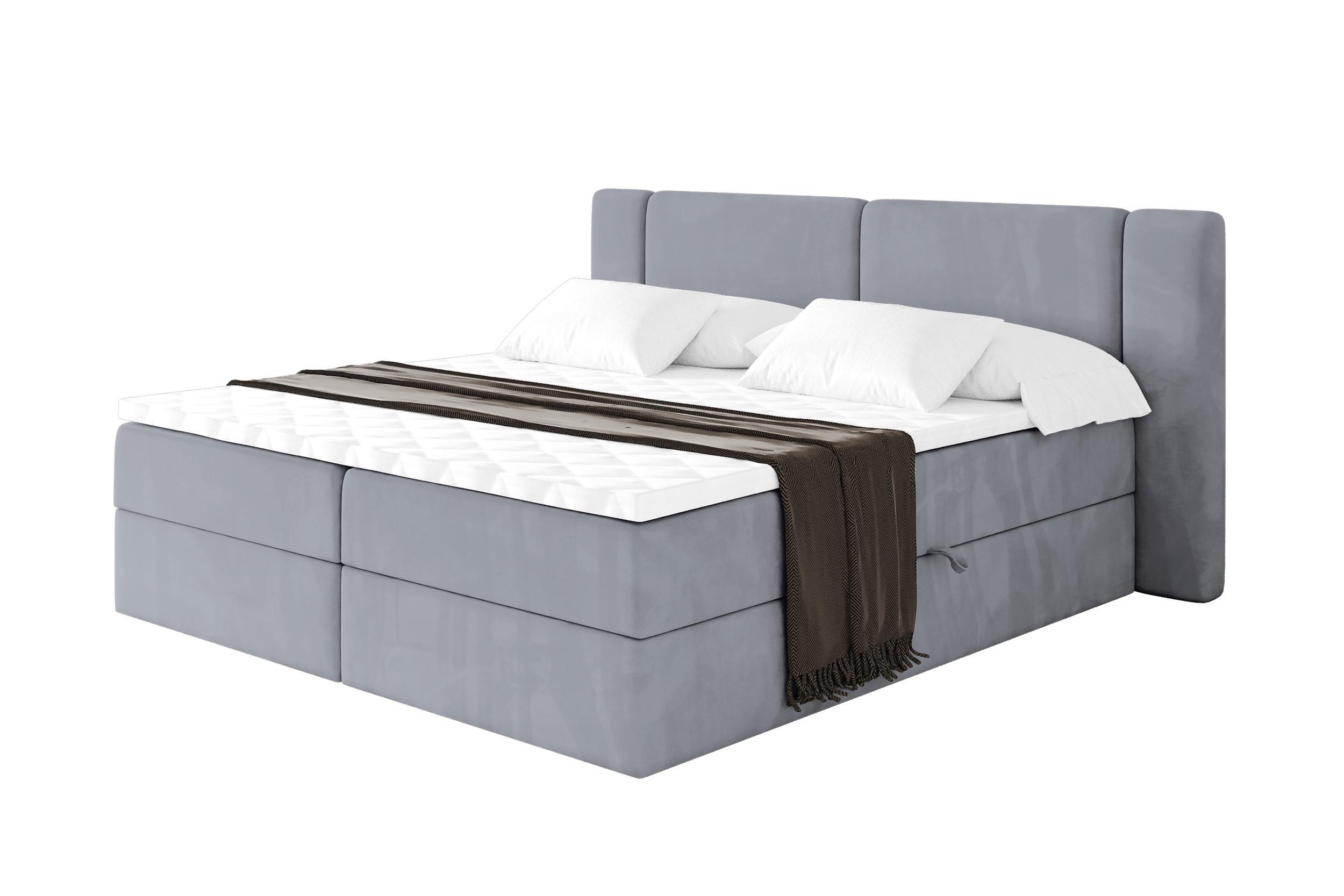 wohnli-moebel-suche-800002005175 Wohnli Möbelsuche - BOXBETT mit Matratze H4 - EVON - 200x200 cm Grau
