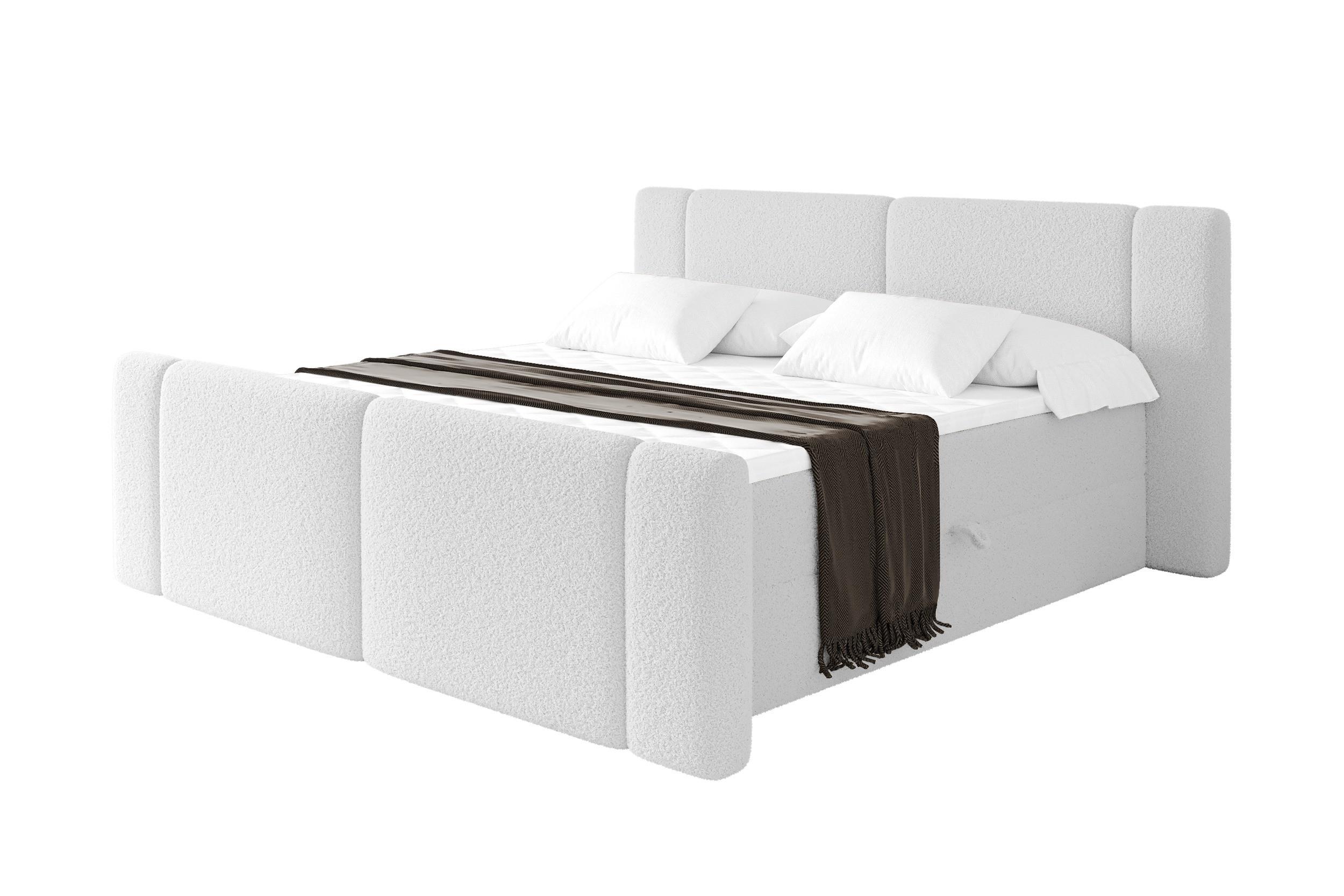wohnli-moebel-suche-800002005180 Wohnli Möbelsuche - BOXBETT mit Matratze H4 - EVON Zanozek - 200x200 cm Weiß