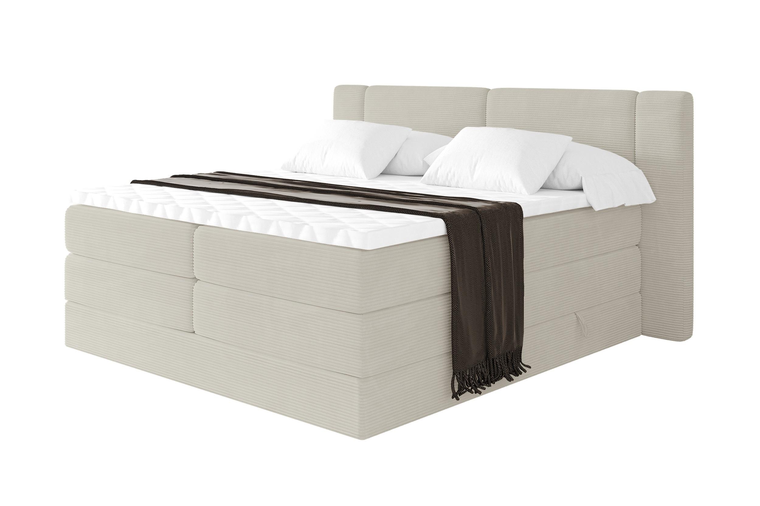 wohnli-moebel-suche-800002005181 Wohnli Möbelsuche - BOXSPRINGBETT mit Matratze H3/H4 - EVON KING - 120x200 cm Creme