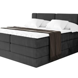 wohnli-moebel-suche-800002005202 Wohnli Möbelsuche - BOXSPRINGBETT mit Matratze H3/H4 - EVON KING - 180x200 cm Schwarz