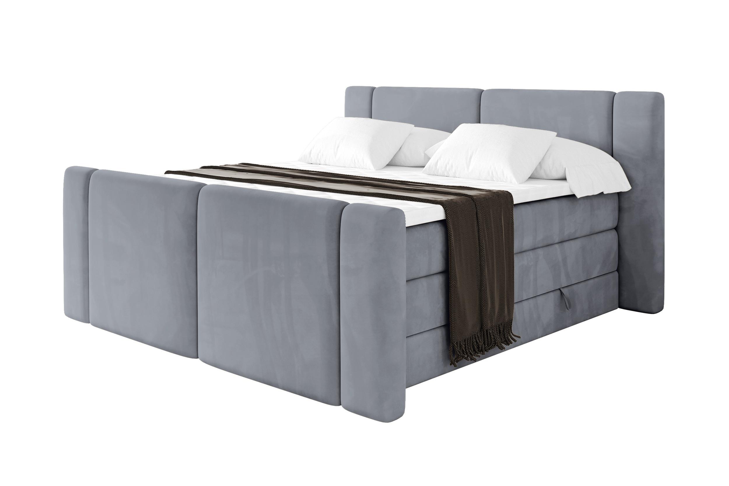 wohnli-moebel-suche-800002005294 Wohnli Möbelsuche - BOXSPRINGBETT mit Matratze H3/H4 - EVON KING Zanozek - 120x200 cm Grau