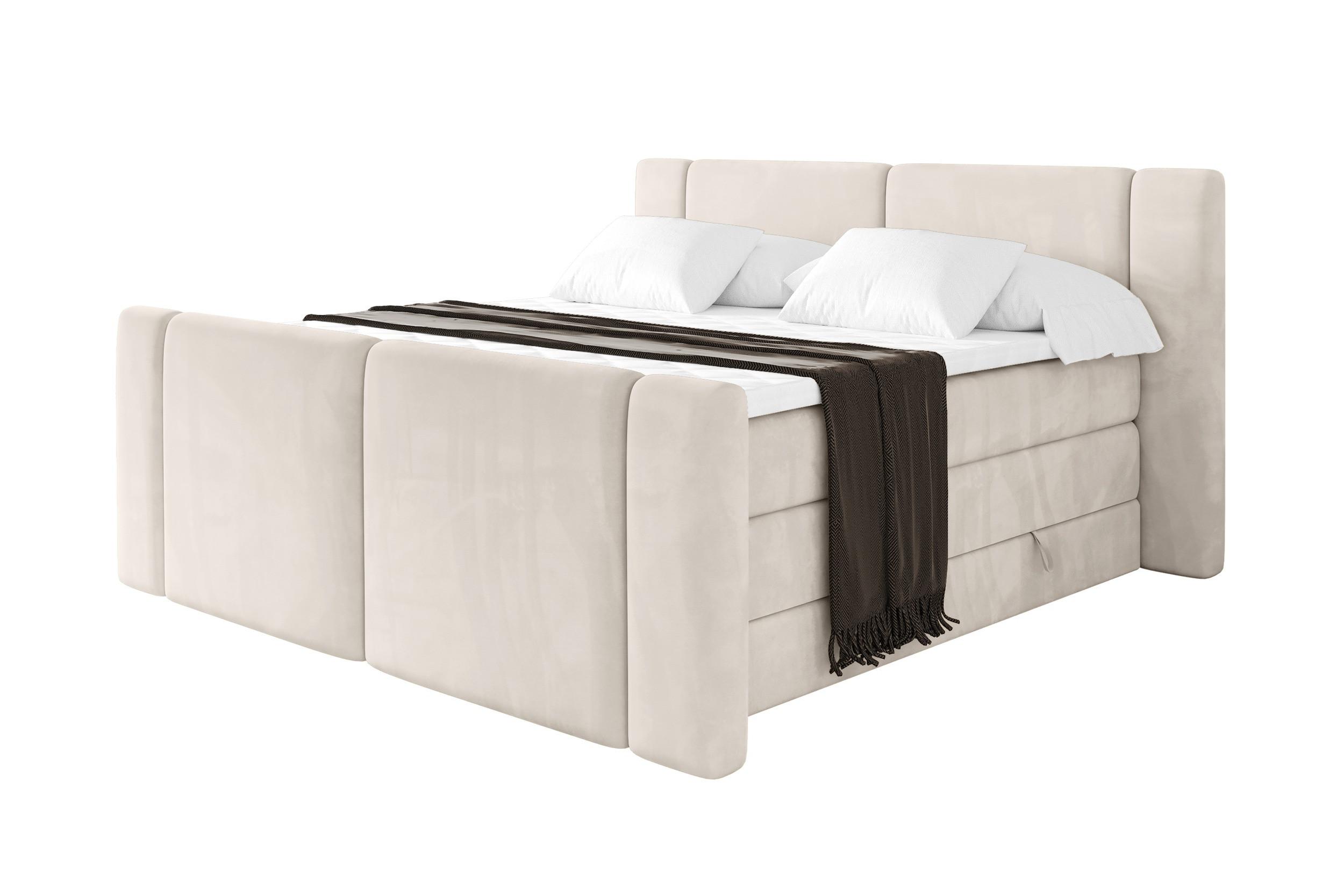 wohnli-moebel-suche-800002005409 Wohnli Möbelsuche - BOXSPRINGBETT mit Matratze H3/H4 - EVON KING Zanozek - 180x200 cm Beige