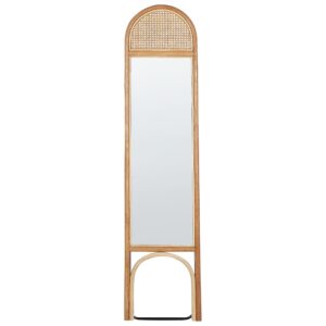 STANDSPIEGEL 170 cm Rattan Naturfarben Brussey Naturmaterialien Beliani Spiegel > Standspiegel Braun