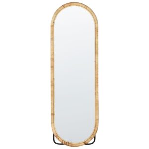 STANDSPIEGEL 150 cm Rattan Naturfarben Montot Naturmaterialien Beliani Spiegel > Standspiegel Braun