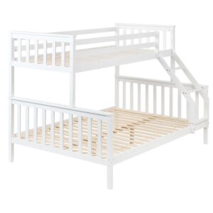 HOCHBETT Kiefernholz 90/140/200 cm Weiß Bierne Holz Beliani Möbel > Betten > Hoch- und Etagenbetten > Hochbetten Weiß