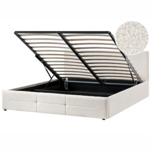 wohnli-moebel-suche-800002009053 Wohnli Möbelsuche - BETT mit Stauraum 180/200 Bouclé Cremeweiß Massognes