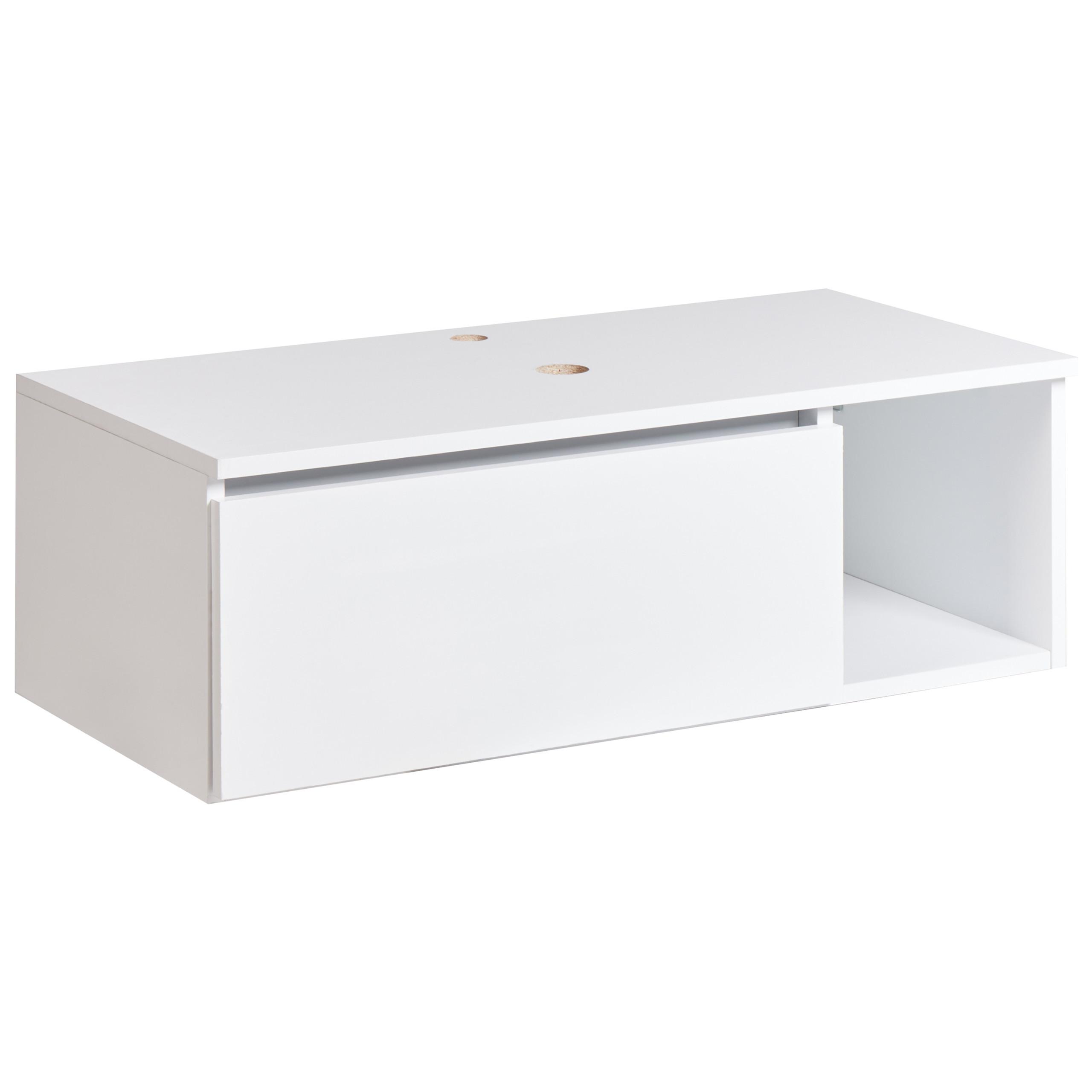 Wohnli Möbelsuche - WASCHBECKENUNTERSCHRANK wandmontiertk 80 cm Weiß Rupanco