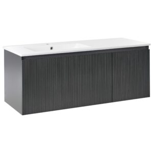 wohnli-moebel-suche-800002009070 Wohnli Möbelsuche - WASCHBECKENUNTERSCHRANK wandmontiertk mit Waschbecken Schwarz Tiete