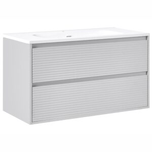 wohnli-moebel-suche-800002009074 Wohnli Möbelsuche - WASCHBECKENUNTERSCHRANK wandmontiertk mit Waschbecken Grau Bahia