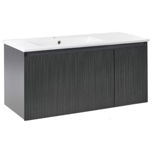 wohnli-moebel-suche-800002009078 Wohnli Möbelsuche - WASCHBECKENUNTERSCHRANK wandmontiertk mit Waschbecken Schwarz Tiete