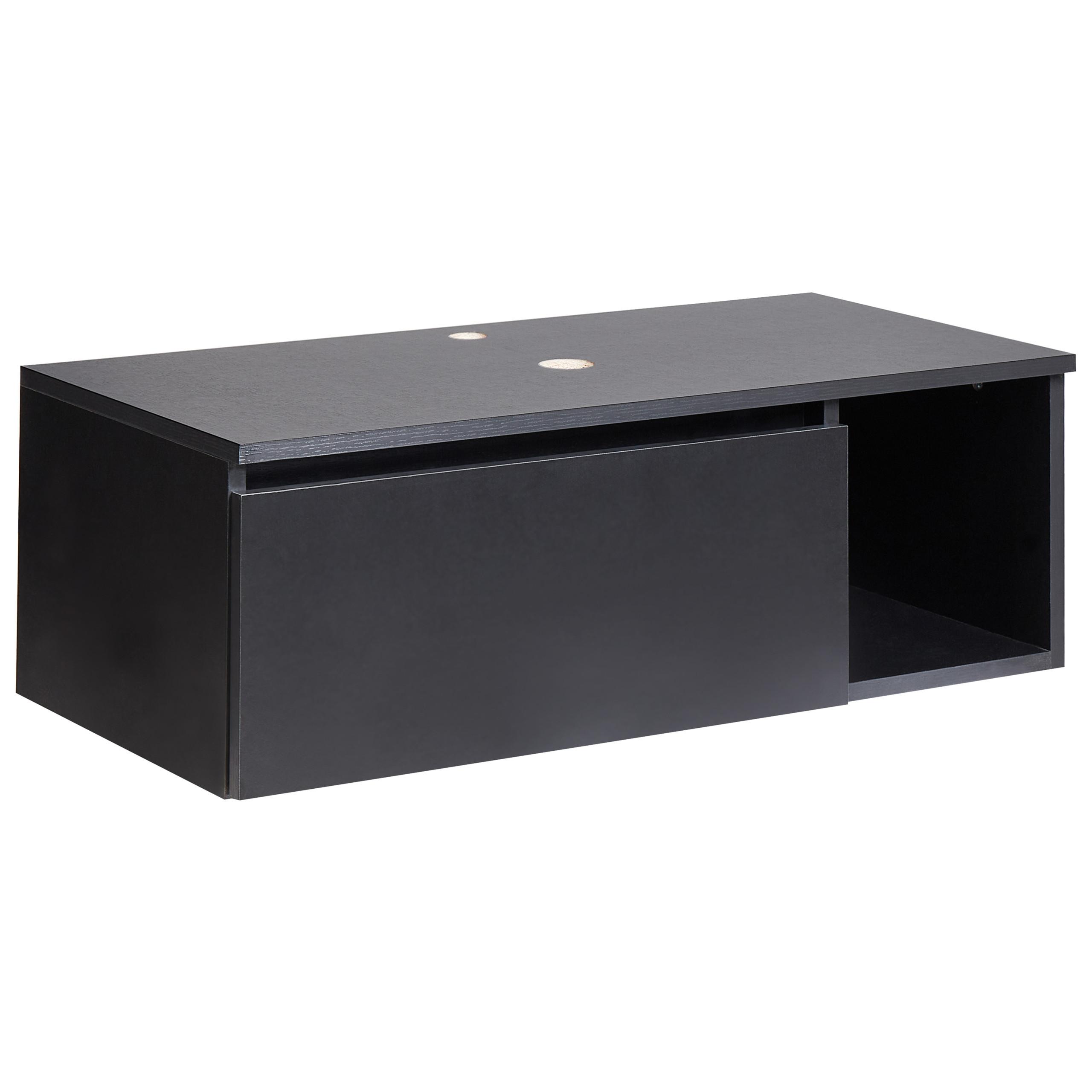Wohnli Möbelsuche - WASCHBECKENUNTERSCHRANK wandmontiertk 80 cm Schwarz Rupanco