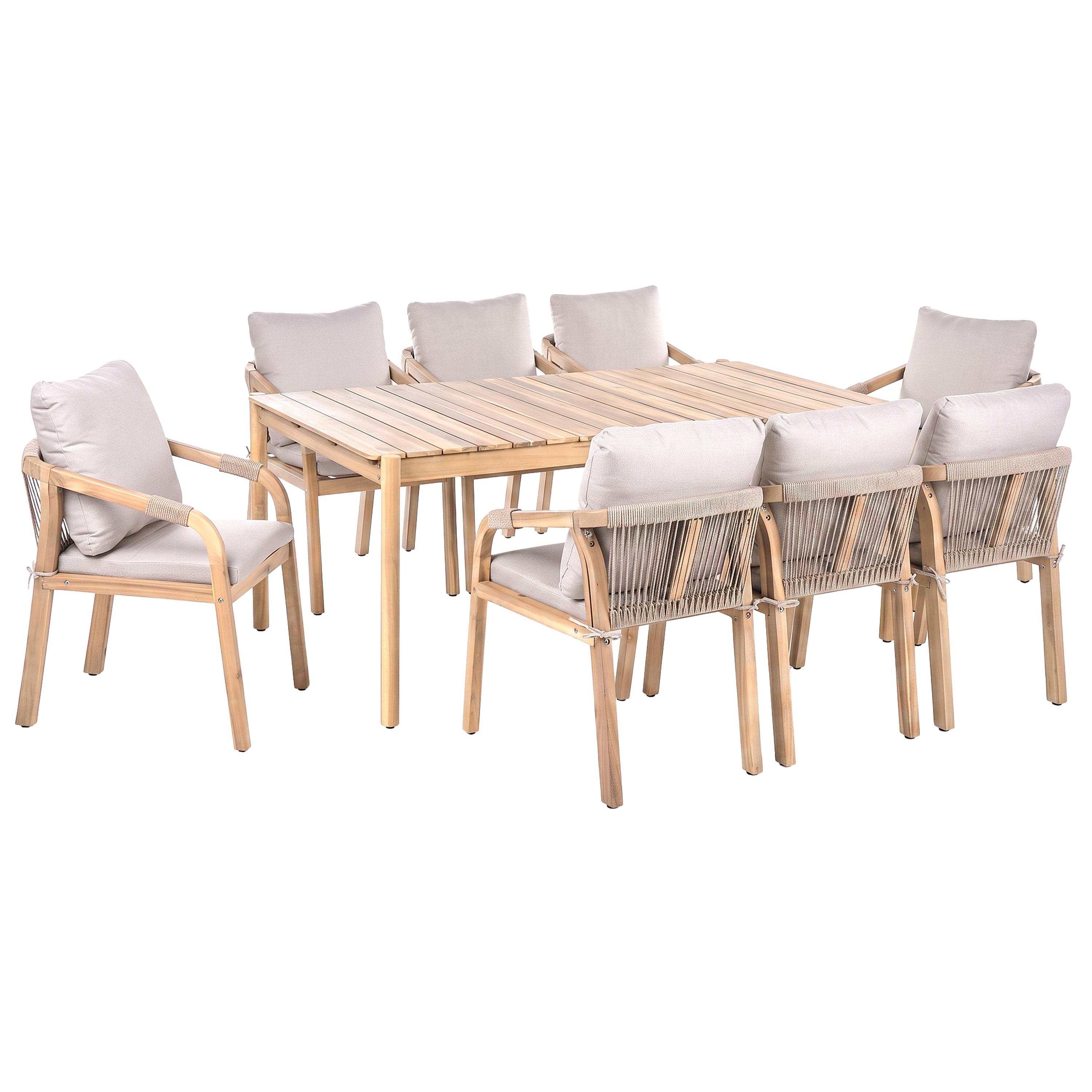 wohnli-moebel-suche-800002009091 Wohnli Möbelsuche - GARTENMÖBEL-SET 8-Sitzer Hellbraun Akazienholz Manado/Sumba