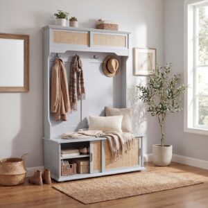 wohnli-moebel-suche-800002012005-1 GARDEROBE Hellgrau Holz MCW Garderoben Grau