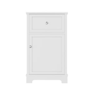 Wohnli Möbelsuche - WASCHTISCH mit Unterschrank Weiß 51cm Standschrank mit Keramikbecken & Klappfach