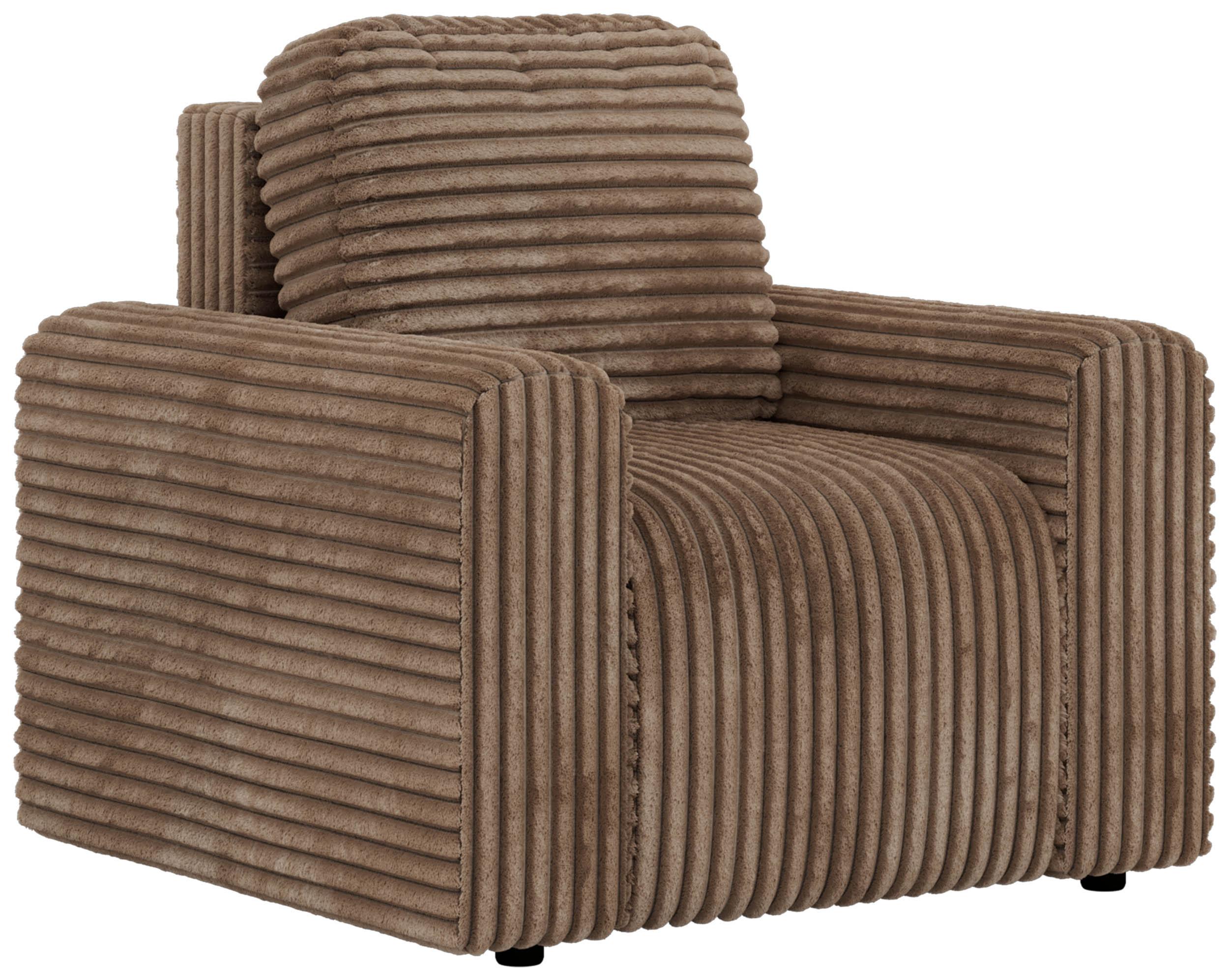 Wohnli Möbelsuche - SESSEL NESSARO - Braun Cord