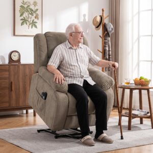 wohnli-moebel-suche-800002032327-1 FERNSEHSESSEL-MIT-AUFSTEHHILFE Samt Braun Textil HOMCOM Möbel > Sessel > Polstersessel Braun