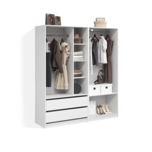 wohnli-moebel-suche-800002033407 Wohnli Möbelsuche - KLEIDERSCHRANK Trento Weiß 2er Set