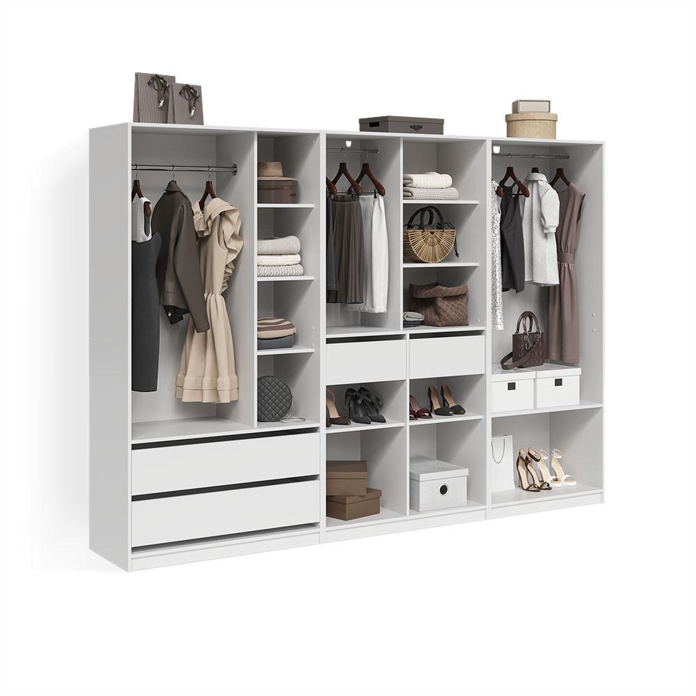 wohnli-moebel-suche-800002033415 Wohnli Möbelsuche - KLEIDERSCHRANK Trento Weiß 3er Set