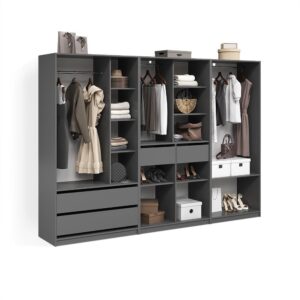 wohnli-moebel-suche-800002033416 Wohnli Möbelsuche - KLEIDERSCHRANK Trento Anthrazit 3er Set