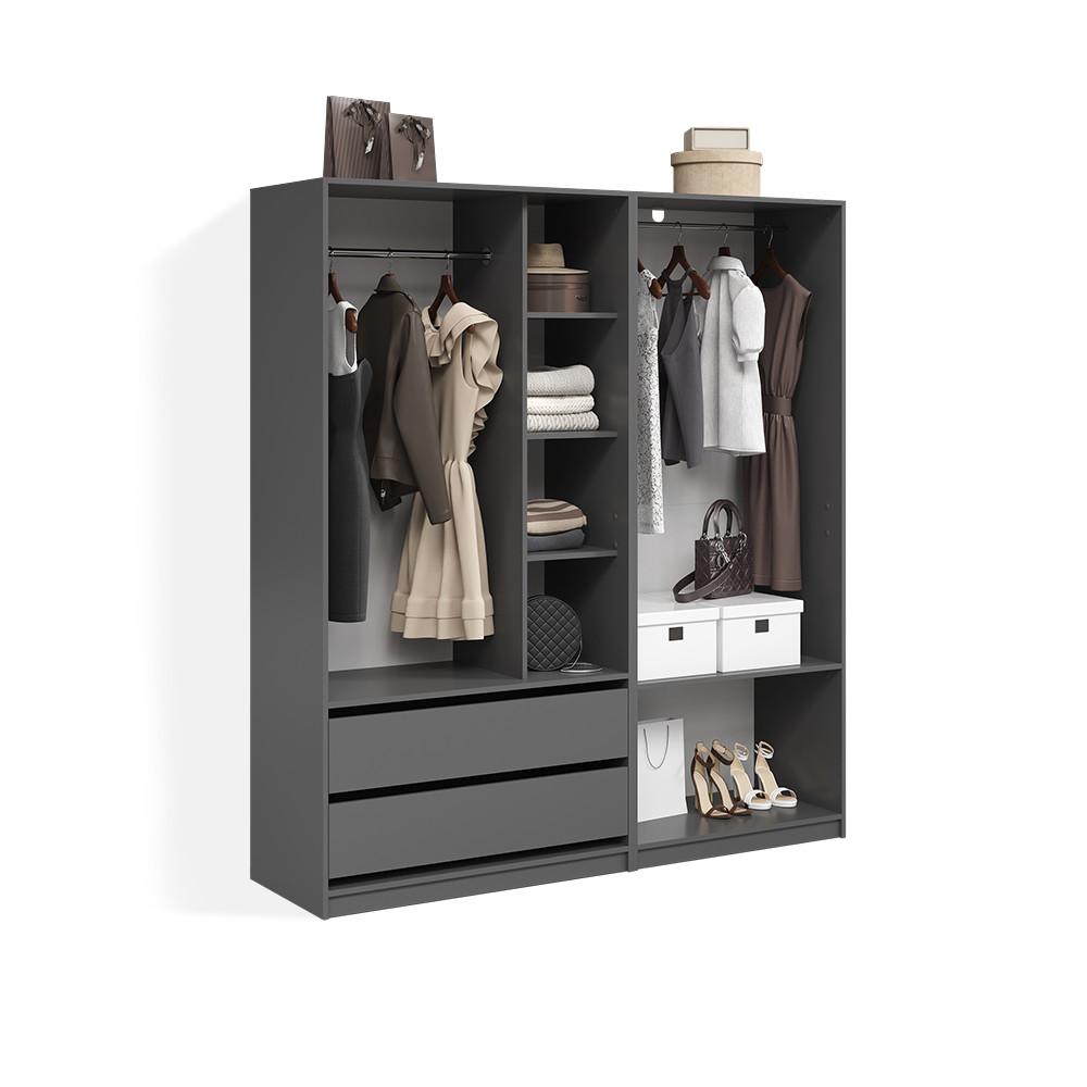 wohnli-moebel-suche-800002033419 Wohnli Möbelsuche - KLEIDERSCHRANK Trento Anthrazit 2er Set