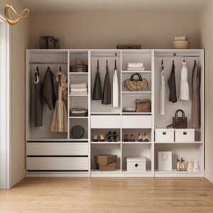 wohnli-moebel-suche-800002033422-1 KLEIDERSCHRANK Trento Weiß 2er Set Holzwerkstoff Livinity® Möbel > Schränke > Kleiderschränke Weiß
