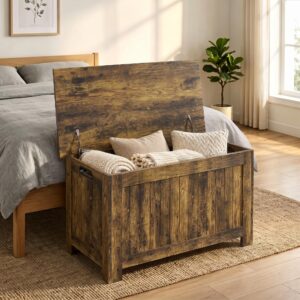 wohnli-moebel-suche-800002036199-1 AUFBEWAHRUNGSTRUHE MDF Rustikales Braun Holzwerkstoff HOMCOM Möbel > Bänke > Sitzbänke Braun